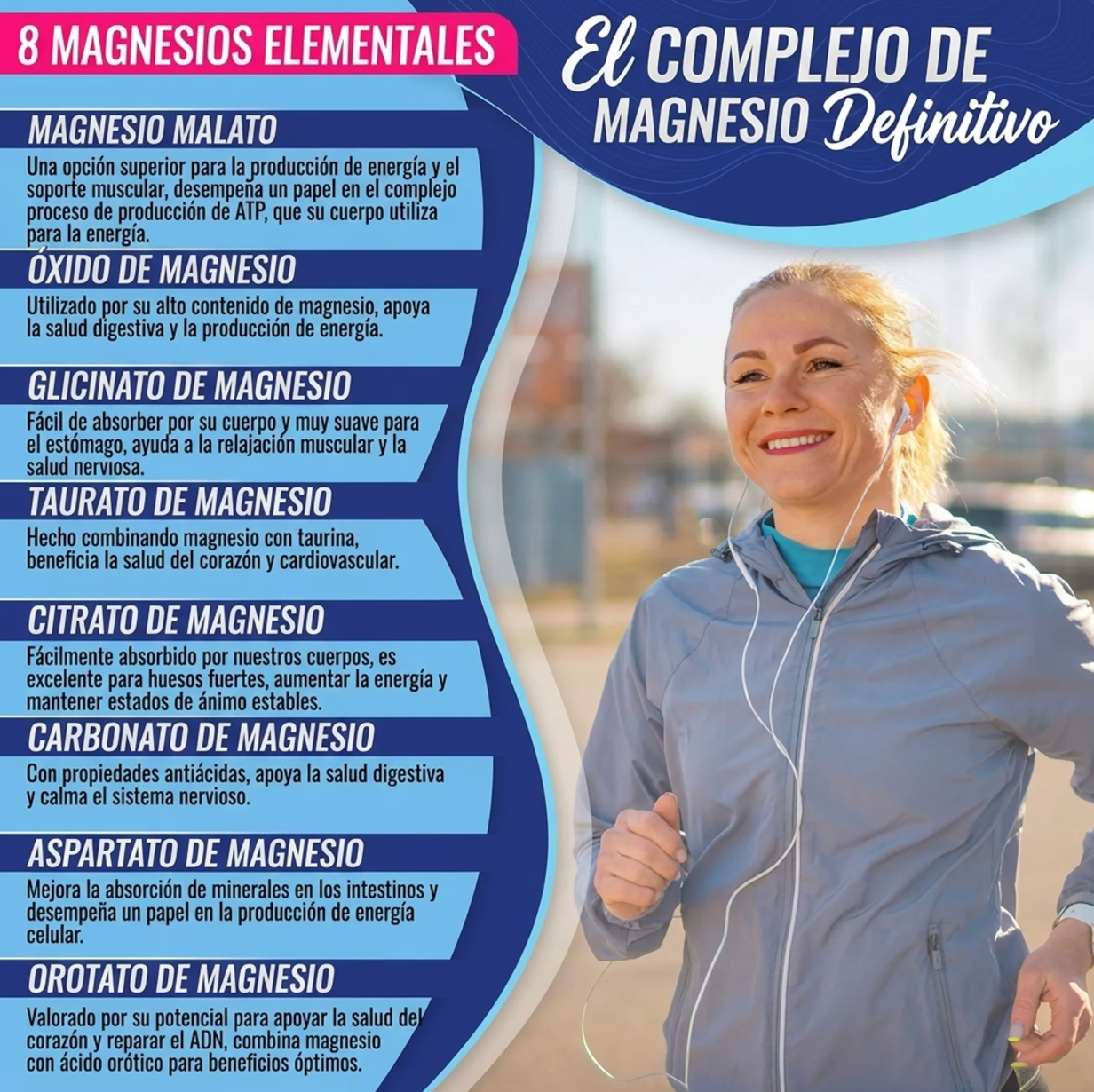 Suplemento Esencial con 8 Formas de Magnesio