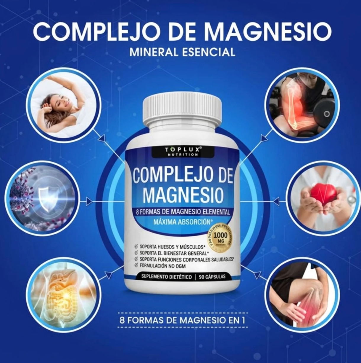 Suplemento Esencial con 8 Formas de Magnesio
