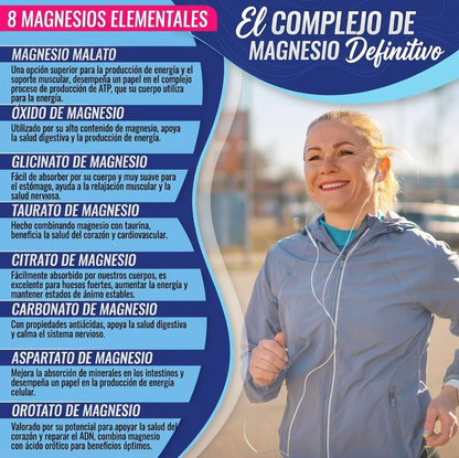 Suplemento Esencial con 8 Formas de Magnesio
