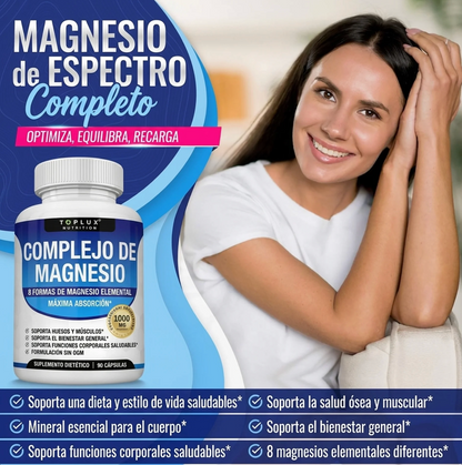 Suplemento Esencial con 8 Formas de Magnesio